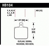 Hawk Performance Brake Pad - HB104N.485