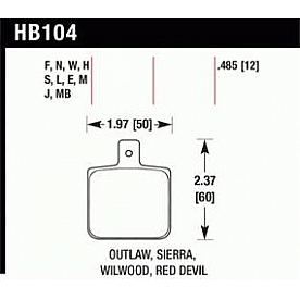 Hawk Performance Brake Pad - HB104N.485