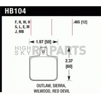 Hawk Performance Brake Pad - HB104N.485