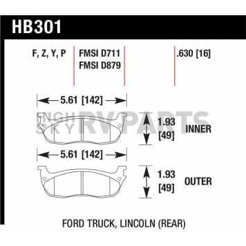 Hawk Performance Brake Pad - HB301Y.630-1