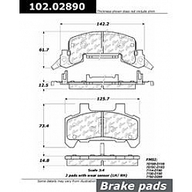 Stop Tech/ Power Slot Brake Pad - 102.02890