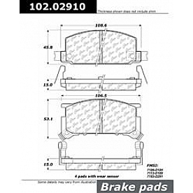 Stop Tech/ Power Slot Brake Pad - 102.02910