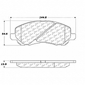 Stop Tech/ Power Slot Brake Pad - 300.08660