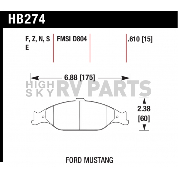 Hawk Performance Brake Pad - HB274N.610-1