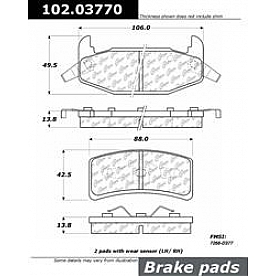 Stop Tech/ Power Slot Brake Pad - 102.03770