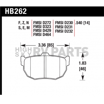 Hawk Performance Brake Pad - HB262N.540-1