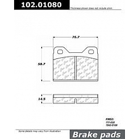 Stop Tech/ Power Slot Brake Pad - 102.01080