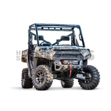 Warn Bumper One Piece Angled Design Steel Black - 101708-1