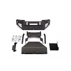 Warn Bumper One Piece Angled Design Steel Black - 101712