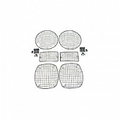 Rugged Ridge Headlight Guard Wire Mesh Style Steel Black Set Of 6 - 1123601