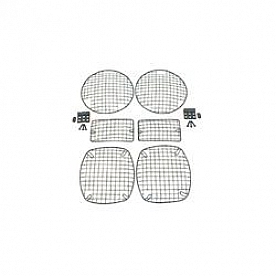 Rugged Ridge Headlight Guard Wire Mesh Style Steel Black Set Of 6 - 1123601