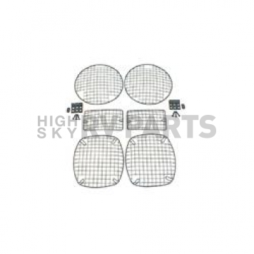 Rugged Ridge Headlight Guard Wire Mesh Style Steel Black Set Of 6 - 1123601