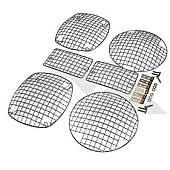 Crown Automotive Headlight/ Tail Light Guard Set Mesh Steel Silver - RT26047