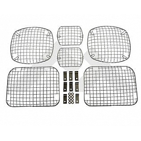 Crown Automotive Headlight/ Tail Light Guard Set Mesh Steel Silver - RT26032