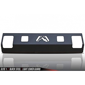 Fab Fours Bumper Grille Insert Horizontal Bar Powder Coated Black Steel - SLITE1
