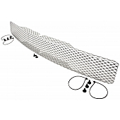 Street Scene Bumper Grille Insert Mesh Brushed Silver Aluminum - 95077847