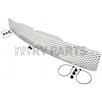Street Scene Bumper Grille Insert Mesh Brushed Silver Aluminum - 95077847