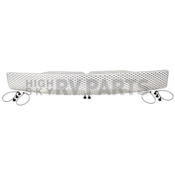 Street Scene Bumper Grille Insert Mesh Brushed Silver Aluminum - 95077847-1