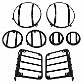 Black Mountain Headlight/ Tail Light Guard Set Steel Black  - BM138914B
