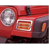 Rampage Headlight Guard Euro Stainless Steel Silver Set Of 2 - 84665