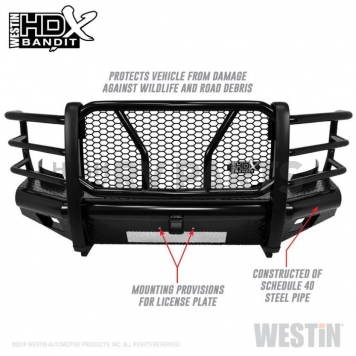 Westin Automotive Bumper HDX Bandit 1-Piece Design Steel Black - 5831145-2