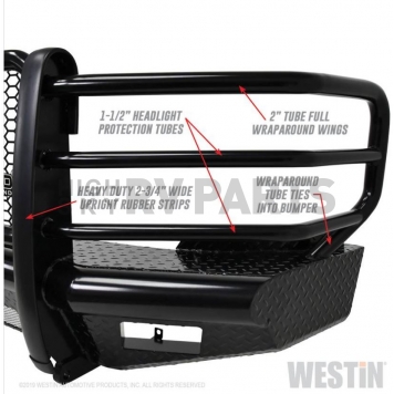 Westin Automotive Bumper HDX Bandit 1-Piece Design Steel Black - 5831145-3