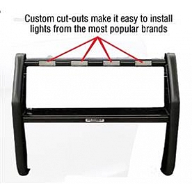 Go Rhino Safety Division Bumper Push Bar 3 Inch Powder Coated Black Steel - 53434L61