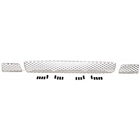 Street Scene Bumper Grille Insert Mesh Brushed Silver Aluminum - 95077245