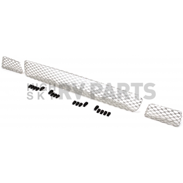Street Scene Bumper Grille Insert Mesh Brushed Silver Aluminum - 95077245-1