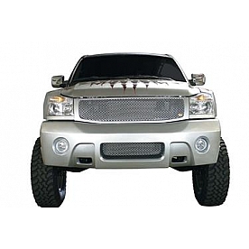 Street Scene Bumper Grille Insert Mesh Brushed Silver Aluminum - 95077347