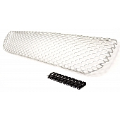 Street Scene Bumper Grille Insert Mesh Satin Silver Aluminum - 95077382