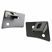 Rugged Ridge Windshield Hinge Light Bracket - Steel Textured Black Set Of 2 - 1102704