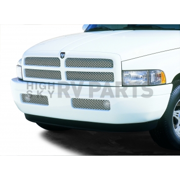 Street Scene Bumper Grille Insert Mesh Brushed Silver Aluminum - 95077502-1
