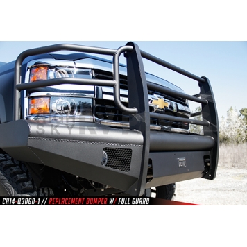 Fab Fours Bumper Black Steel Elite 1-Piece Design - CH14Q30601