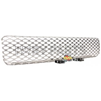 Street Scene Bumper Grille Insert Mesh Satin Silver Aluminum - 95077752-1