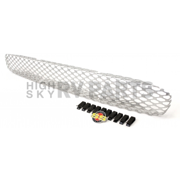 Street Scene Bumper Grille Insert Mesh Satin Silver Aluminum - 95077755-1