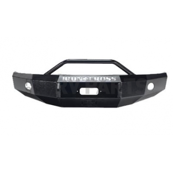 Iron Cross Bumper 1-Piece Heavy Duty Push Steel Black - 2262519