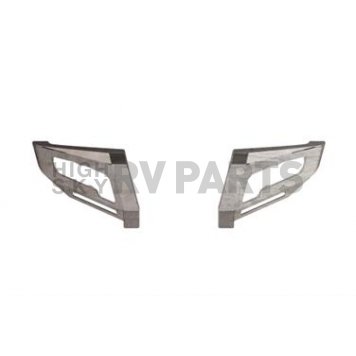 Road Armor Bumper End Bare Silver Steel - 4164DF1