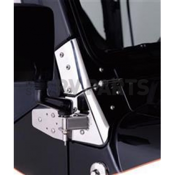 Rampage Windshield Hinge - Black Steel Set Of 2 - 7603