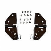 Rugged Ridge Windshield Hinge - Silver Stainless Steel Set Of 2 - 1111201