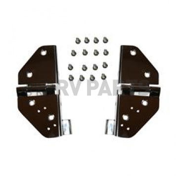 Rugged Ridge Windshield Hinge - Silver Stainless Steel Set Of 2 - 1111201