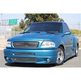 Street Scene Bumper Grille Insert Mesh Chrome Plated Silver Steel - 95078808