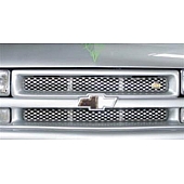 Street Scene Bumper Grille Insert Mesh Brushed Silver Aluminum - 95077222