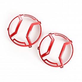 Rugged Ridge Headlight Guard Euro Style Aluminum Red Set Of 2 - 1123015