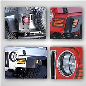 Rugged Ridge Headlight Guard Euro Steel Black Set Of 8 - 1249502