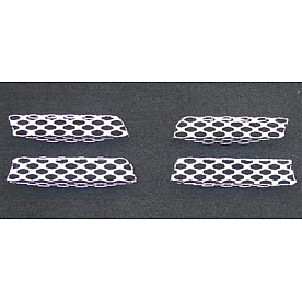 Street Scene Bumper Grille Insert Mesh Chrome Plated Silver Steel - 95078646