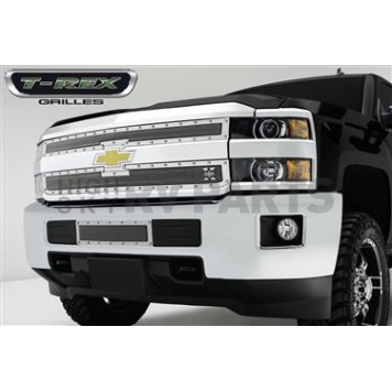 T-Rex Truck Products Bumper Grille Insert Small Mesh Polished Silver Stainless Steel - 6721220