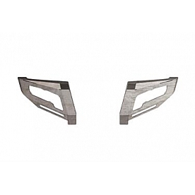 Road Armor Bumper End Bare Silver Steel - 6114DF1