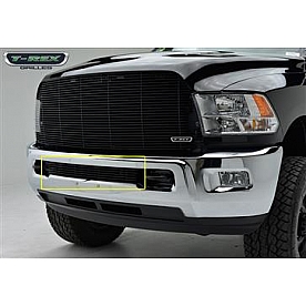 T-Rex Truck Products Bumper Grille Insert Horizontal Bar Powder Coated Black Billet Aluminum - 25452B
