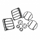 Rugged Ridge Headlight/ Tail Light Guard Set Euro Style Steel 10-Piece - 1249632